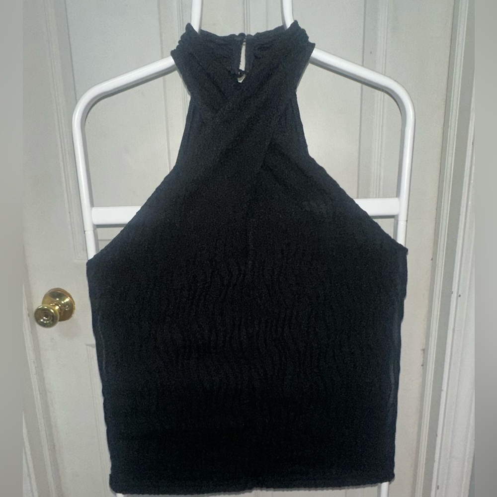 Black Halter Neck Top